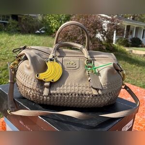 Coach Madison Ltd Ed Woven Juliette Leather Satchel